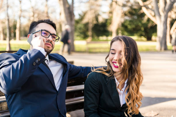 istock Business people in a break but business can't wait 916101630
