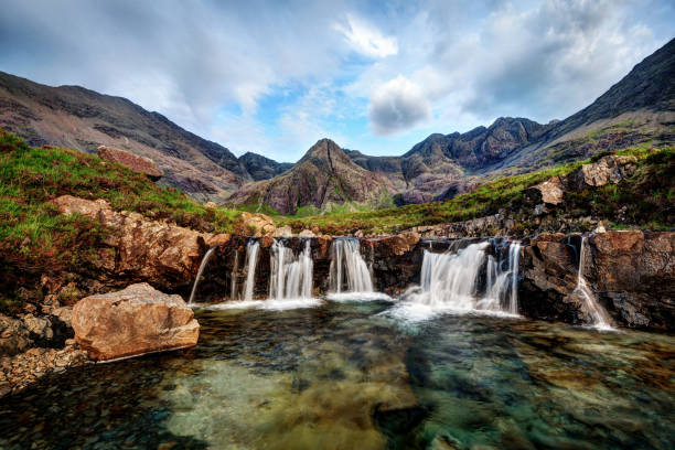 Fairy Pools United Kingdom Fairy Pools United Kingdom taken in 2015 isle of skye stock pictures, royalty-free photos & images