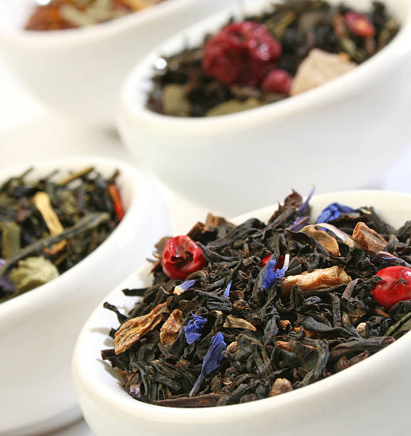 istock Various bowls of premiun tea leaves blends 91610337