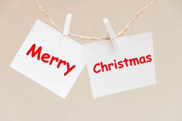 istock Inscription merry christmas on the background 916107580