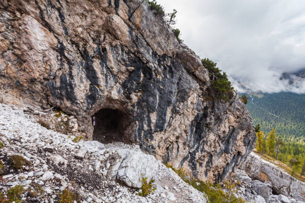 istock Trenches of World War in Dolomites, Cinque Torri 916108228