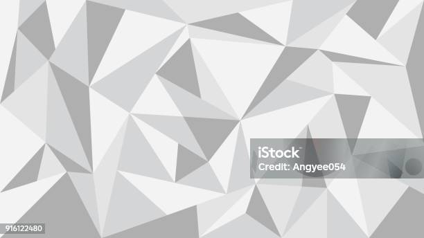 Gray Tone Polygon Abstract Background Vector Illustration Stock Illustration - Download Image Now