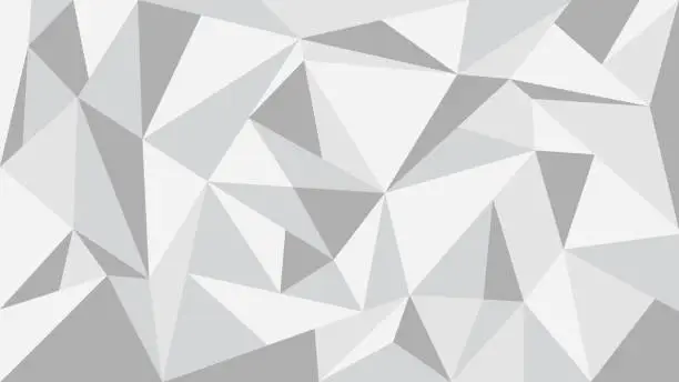 Vector illustration of Gray tone polygon abstract background - vector illustration.