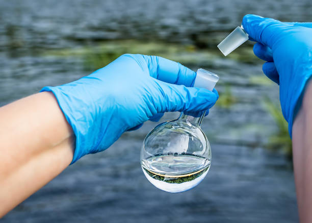 istock A water sample from the river. Water intake. Water abstraction. 916129706