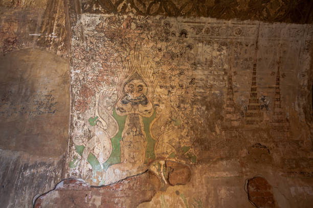 istock Interior of the ancient temples in Bagan, Myanmar 916140366