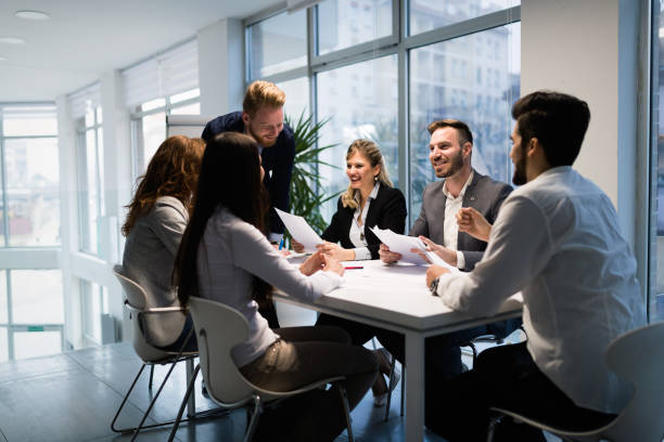 istock Business colleagues in conference room 916142440