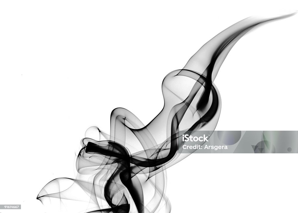 Abstrato preto fume em branco - Foto de stock de Abstrato royalty-free