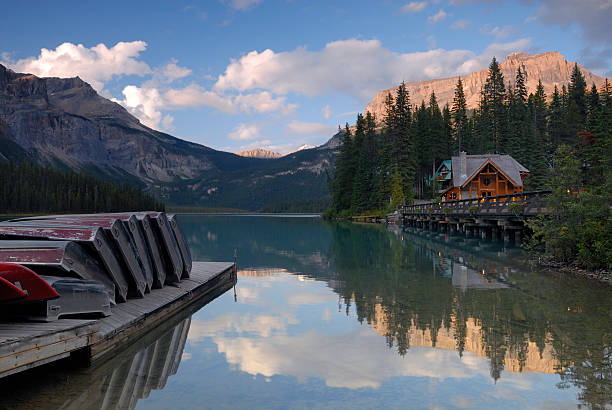 istock Boat dock on Emerald Lake in Canadian Rockies 91614910