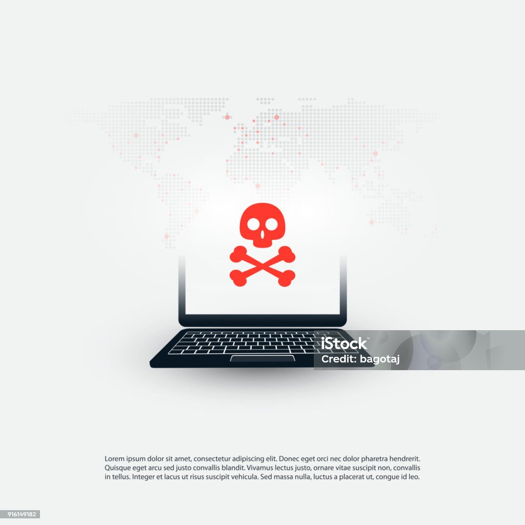 Computer Compromise Vector Computer Vulnerability Infected Machine Malware Attack It Security ...