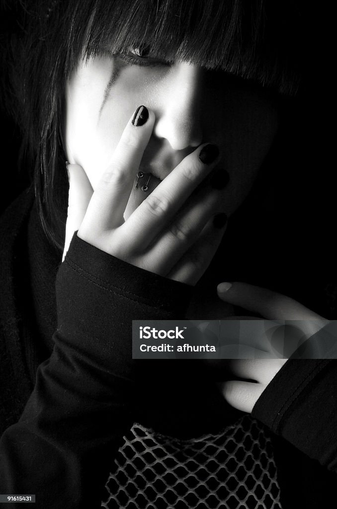 Depressão da menina - Foto de stock de Adolescente royalty-free