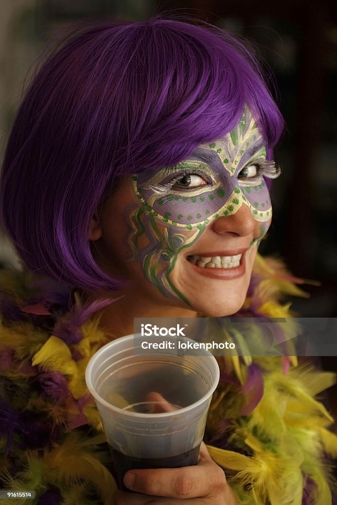 Mardi Gras garota - Foto de stock de Maquiagem de Palco royalty-free