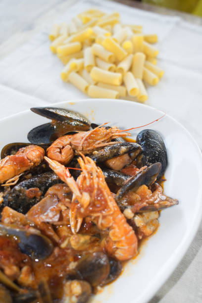 istock pasta with seafood sauce 916155426