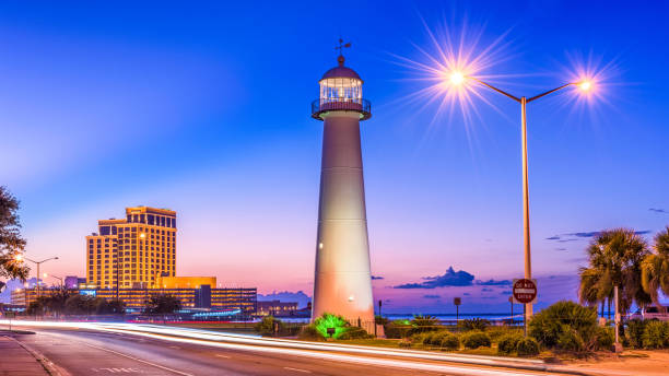 Biloxi, Mississippi, USA Biloxi, Mississippi, USA at Biloxi Lighthouse. mississippi stock pictures, royalty-free photos & images