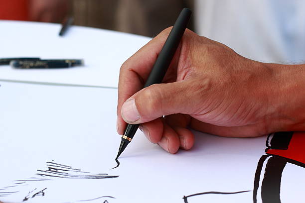 istock Human Hand painting a Woman Face 91615722
