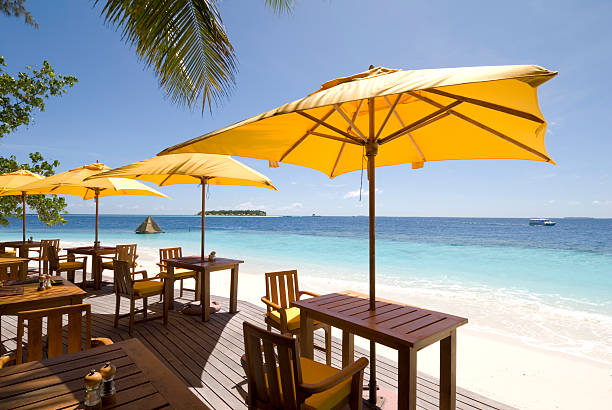 istock maldives beach resorts 91615747