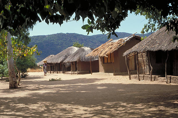 African village stock photo