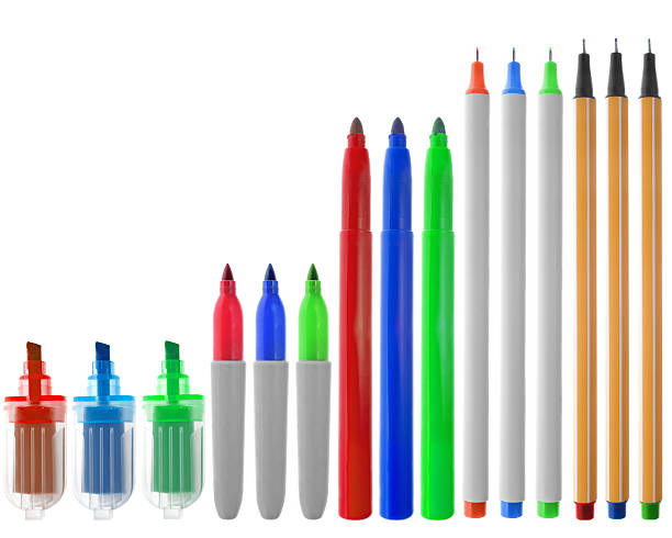 istock Line of colorful stationery 91616005