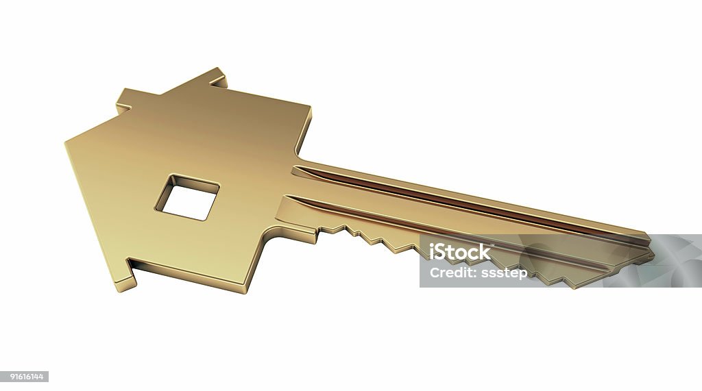 Golden Asamblea clave (Mortgage símbolo - Foto de stock de Tecla Inicio libre de derechos