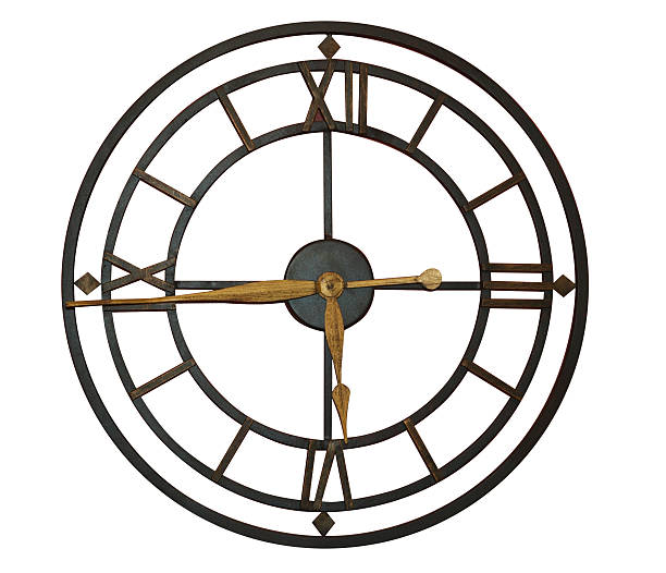 Clock with Roman Numerals stock photo