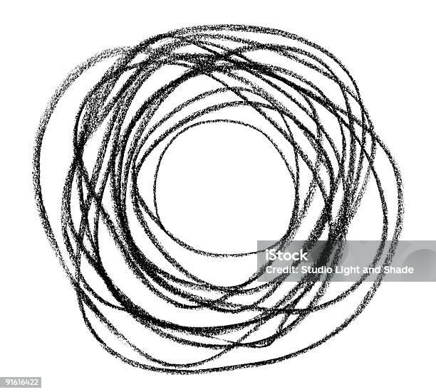 Vetores de Doodle Formato Circular Preto e mais imagens de Abstrato - Abstrato, Branco, Cor Preta