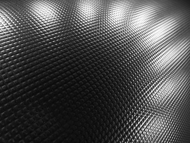 istock Concept of metallic black background with highlights 91616998