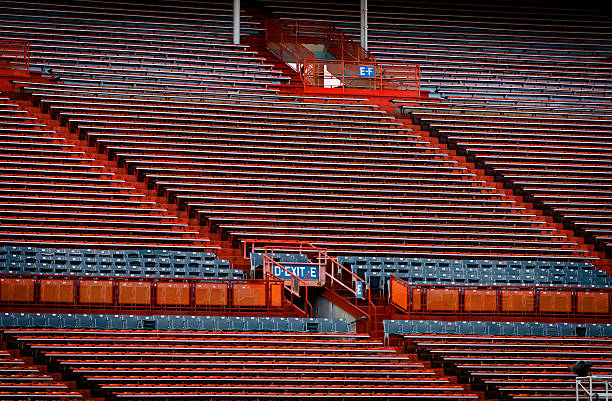 Empty Stadium Seats stock photo