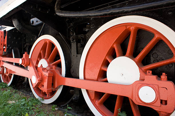 istock Steam locomotive wheel 91617400