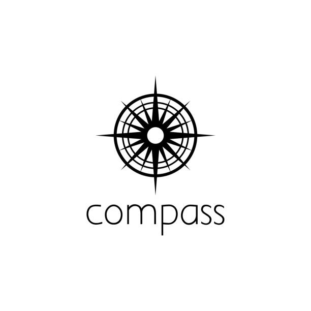 ilustrações de stock, clip art, desenhos animados e ícones de compass icon graphic design concept - azimuth