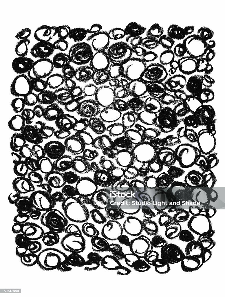 Hand-drawn Schwarz Blasen Hintergrund - Lizenzfrei Abstrakt Stock-Illustration