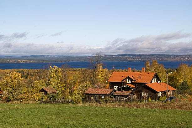 Idyllic countryside living in Sweden with the classic porch