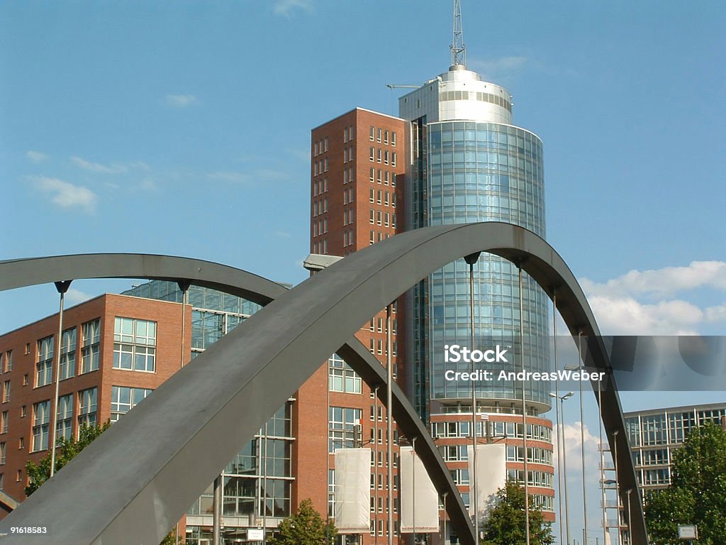 Hamburger di manzo Speicherstadt mit Anseatica trade center - Foto stock royalty-free di Acciaio