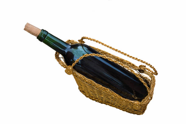 istock bottle of red wine in basket 916186036