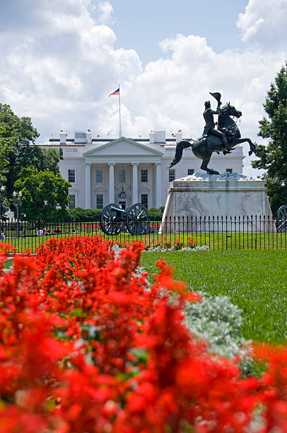 maison blanche de lafayette square - white house president of the usa lafayette square eastern usa photos et images de collection