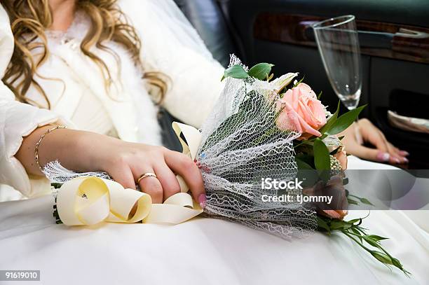 Ring Hands And Flowers Of The Bride Stock Photo - Download Image Now - Rose - Flower, Women, Adult