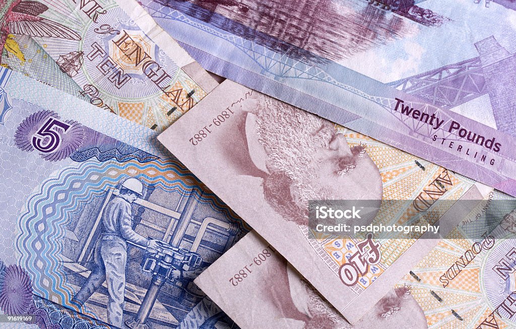 Valuta britannica note - Foto stock royalty-free di Incentivare