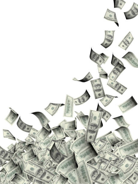 istock Flying banknotes of dollars 916193454