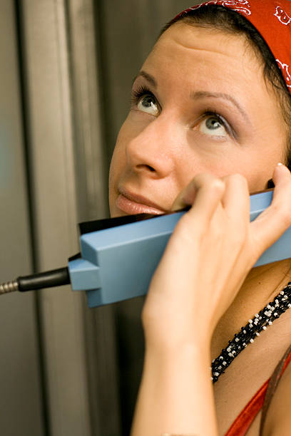 istock girl having a call on telephone 91619489
