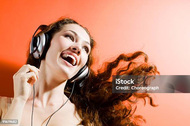 Girl In Headphones Stock Photo - Download Image Now - Activity, Adult, Adults Only