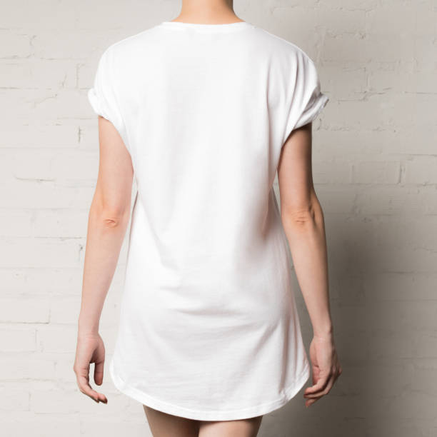 istock woman in blank white t-shirt 916197848