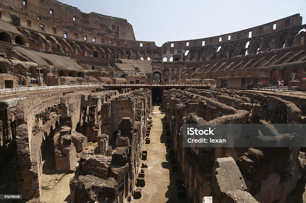Interior do Coliseu e Arena - Foto de stock de Destino turístico royalty-free