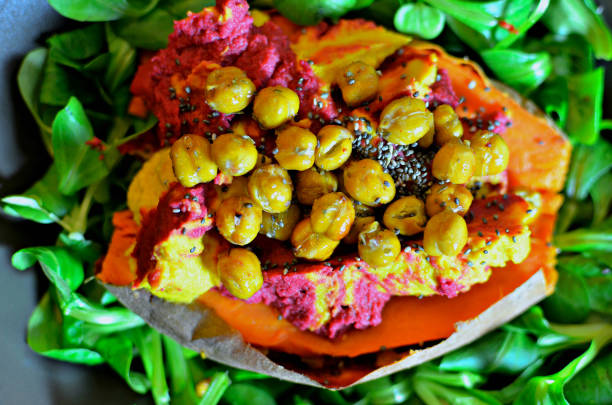 istock Roasted sweet potato with toppings 916204610