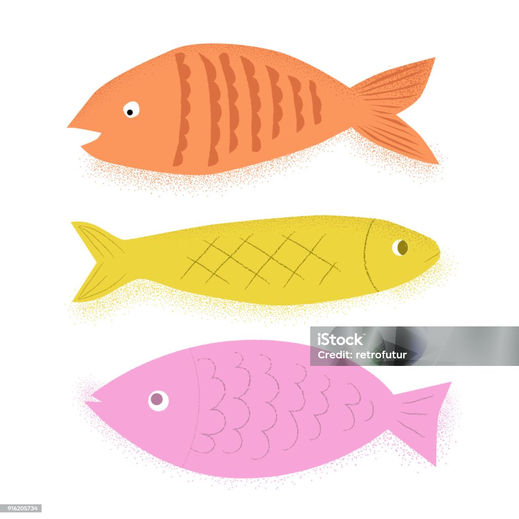 3 Fish Vector 3 Fish Stock Illustration - Download Image Now - Acid, Animal, Aquarium ...