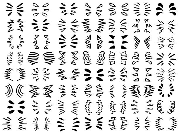 set of designs for text and inscriptions