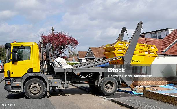 Skip Lorry Stock Photo - Download Image Now - Truck, Garbage, Garbage Dump