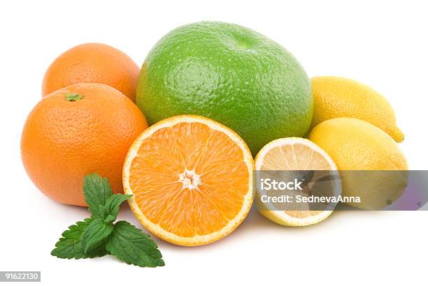 Citrus Colecção Isolado - Fotografias de stock e mais imagens de Alimentação Saudável - Alimentação Saudável, Amarelo, Branco