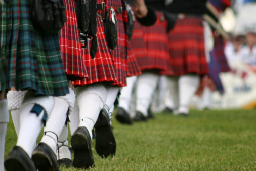 Scottish band marching