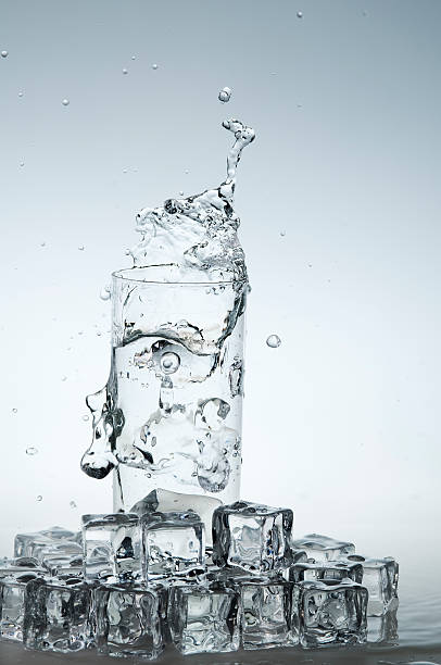 istock Water drink splashing out from glass 91623580