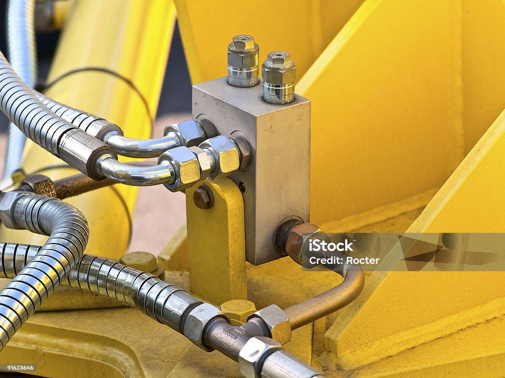 hydraulic tubes  Color Image Stock Photo