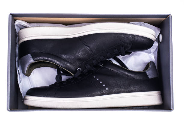 istock Black men's sneakers with white soles 916241174