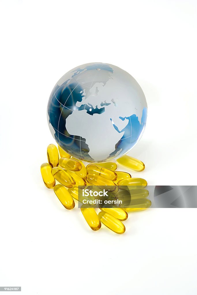 Omega 3 para mundo - Royalty-free Amarelo Foto de stock